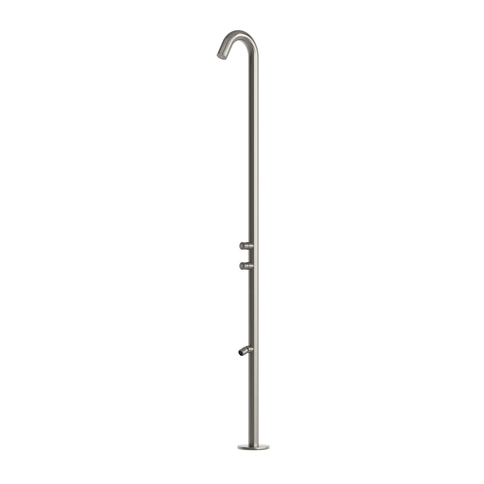 Sined Quartu Acero Inoxidable 316l Ducha y Lavapies h 2289 cm Gunmetal Acero Inoxidable Conexiones Base Ocultas