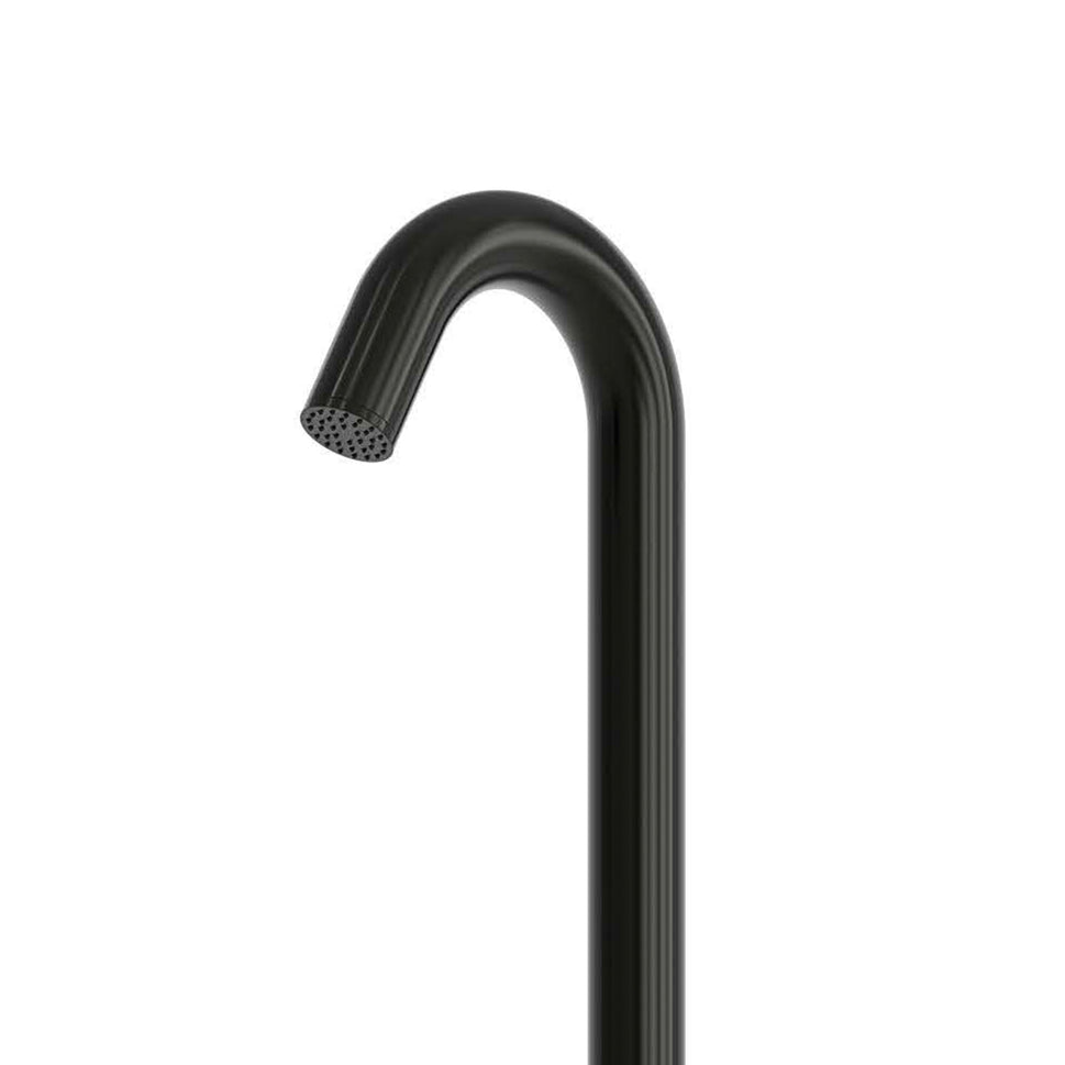 Sined Quartu Acero Inoxidable 316l Ducha Exterior con Lavapies h 2289 cm Negro Satinado con Desviador Ducha y Lavapies