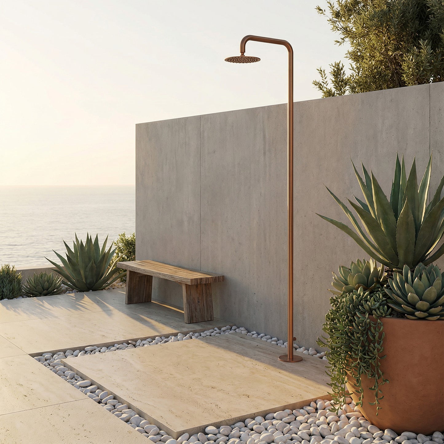 doccia exterior oro rosa sined santadi: calidad y diseño úni