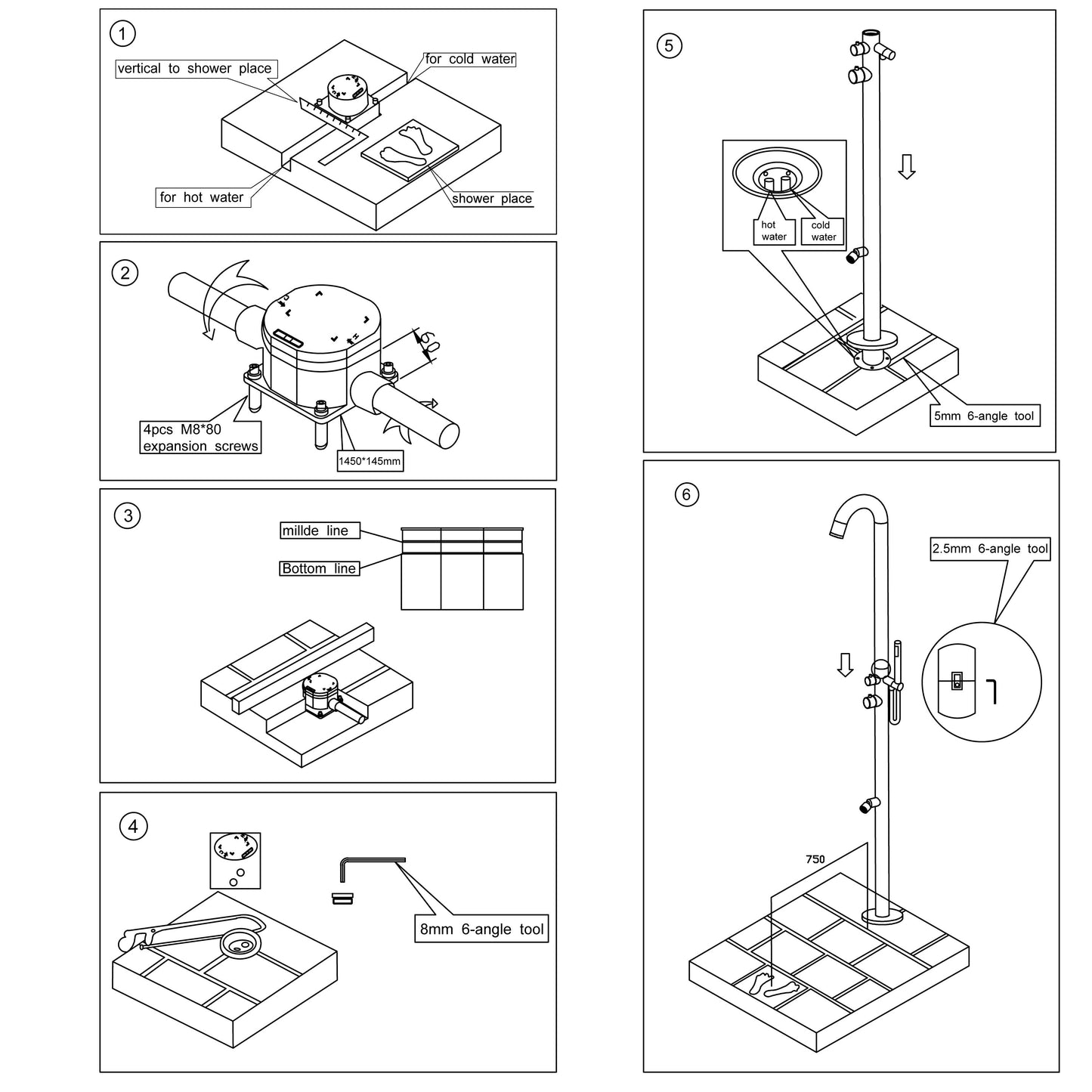 Entrega rápida y gratuita en Italia Ducha exterior clásica