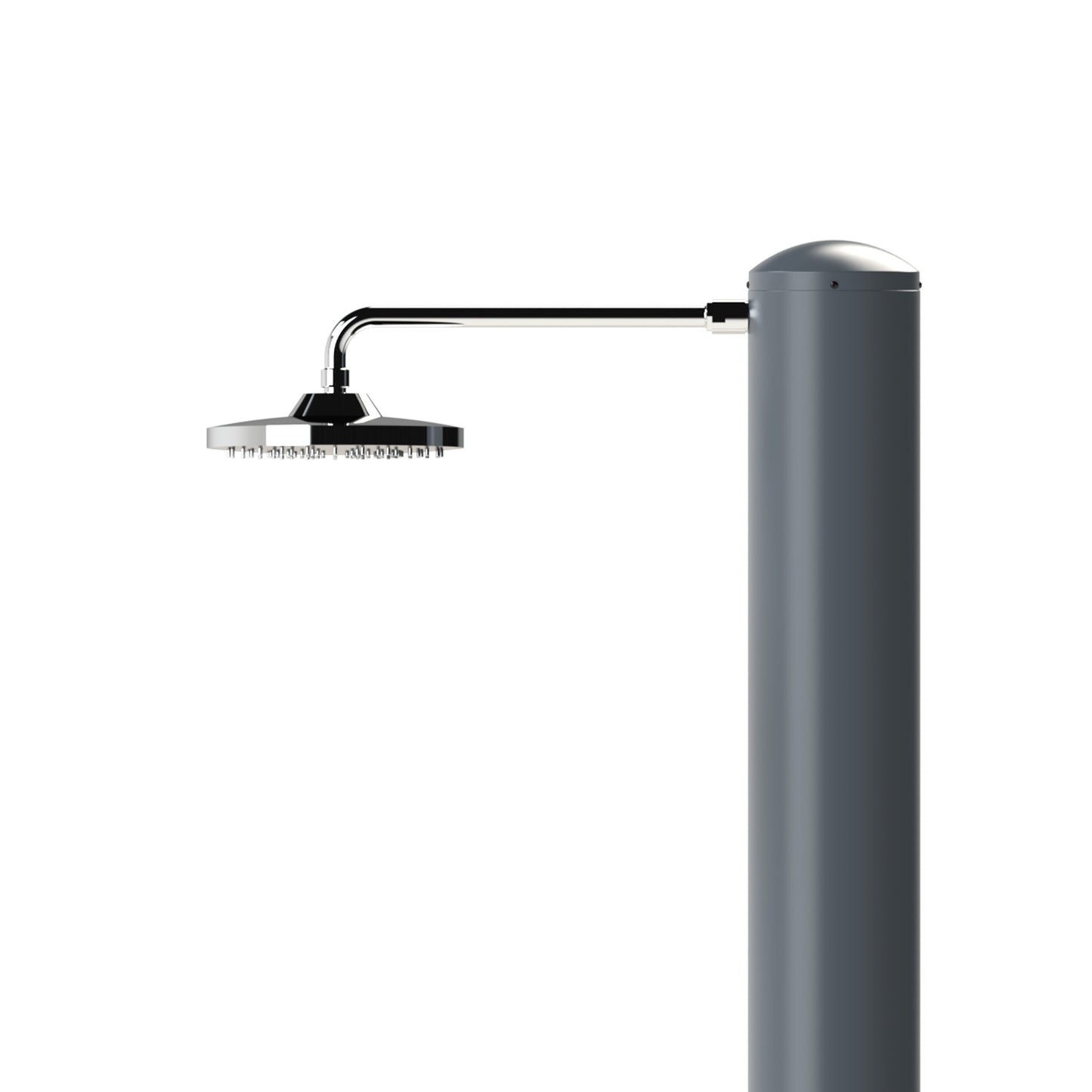 Ducha solar de acero inoxidable gris pizarra con mezclador y