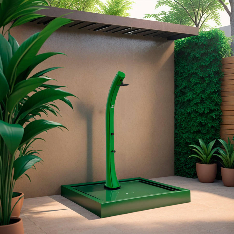 Douche Solaire Sole XXL de 40L Verte pour Jardin Sined