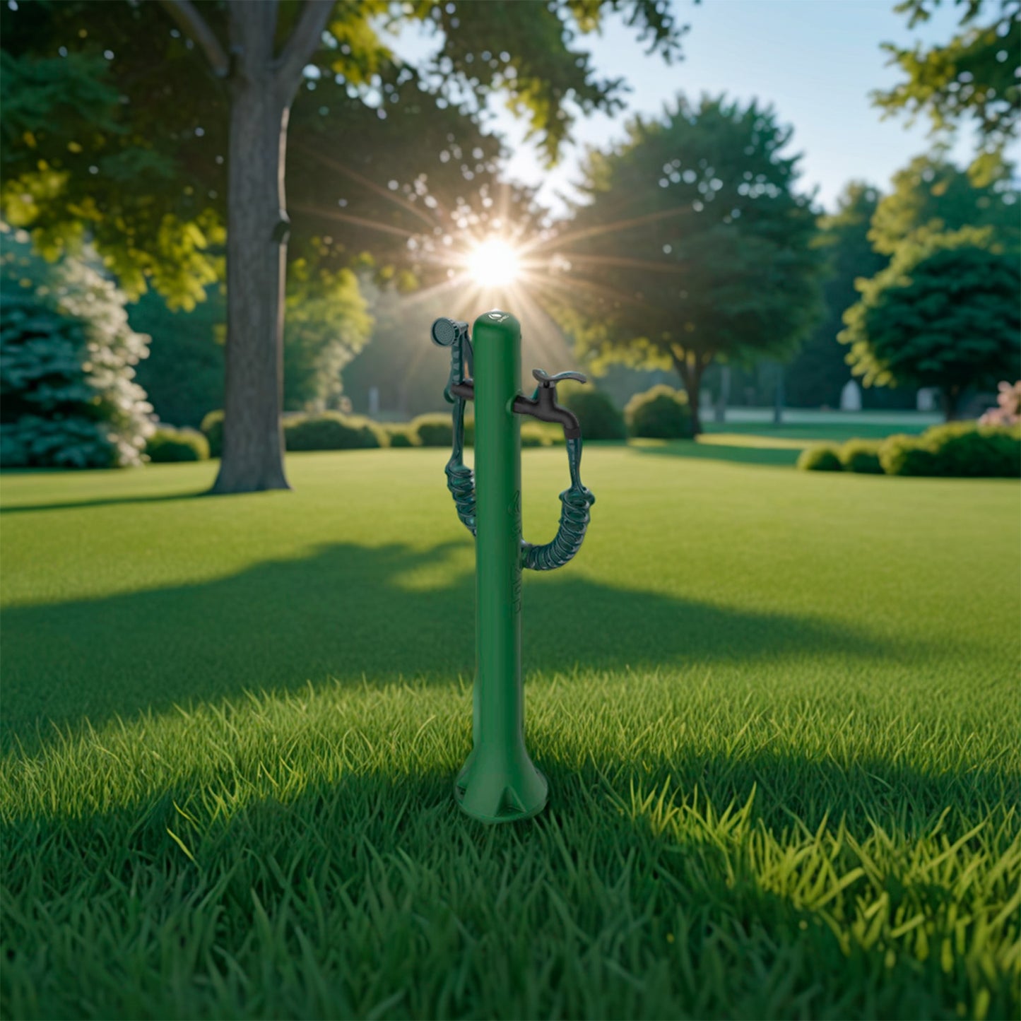 Fontana da giardino verde SINED: design elegante, materiali