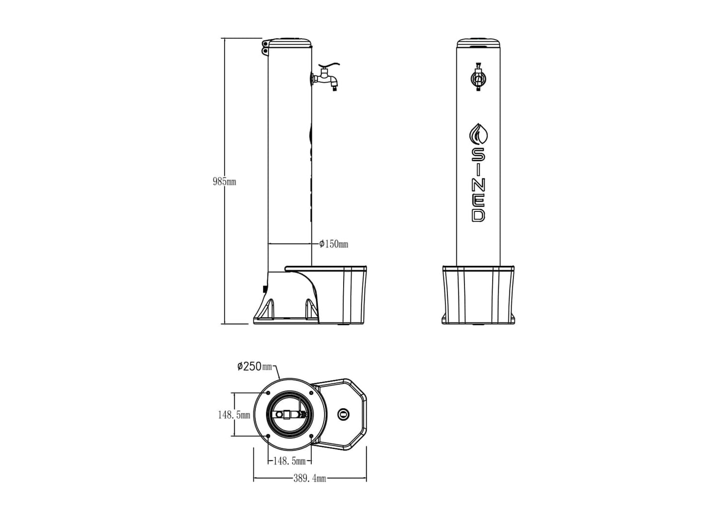 Manguera de cubo para fuente de exterior para regar