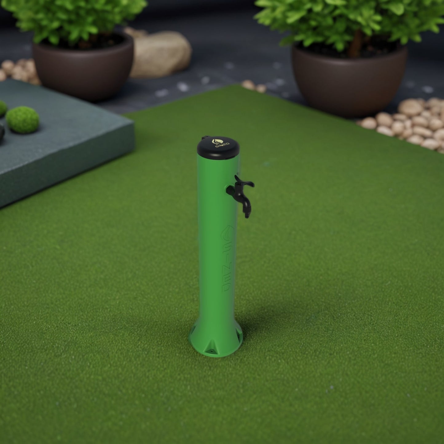 Fuente de jardín verde Triton: diseño elegante y duradero