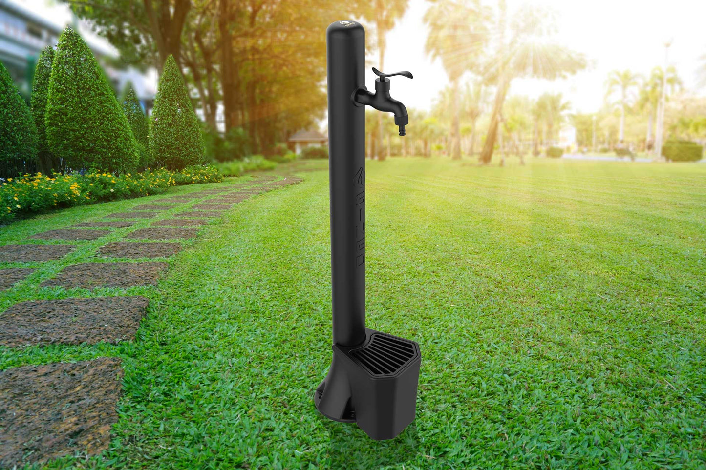 kit fuente negra con cubo 5l, diseño elegante y duradero