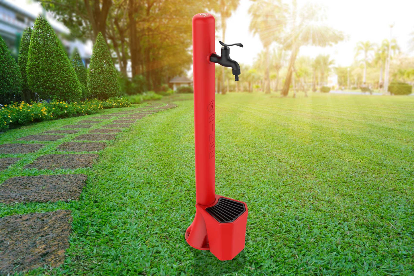 Kit fuente roja con cubo de 5L y recogedor de hojas