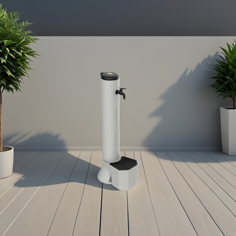 Kit Sined Tritone Source Extérieure et Seau de 5 Litres en Polyéthylène Gris Pigeon Fabriqué en Polyéthylène HD