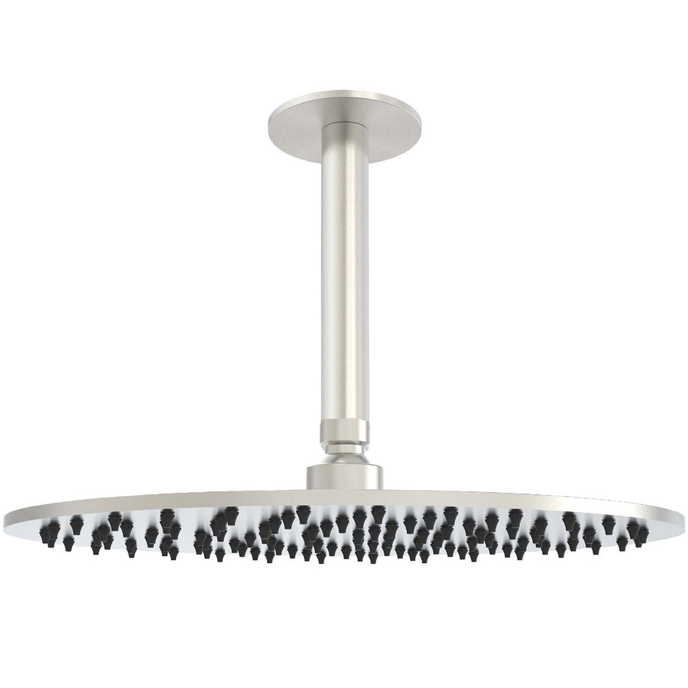 Kit voor arm en douchekop SINED Plafonddouche Geborsteld roestvrij staal 30 cm douche Roestvrij staal 316L Binnen- en buiteninstallatie Corrosiebestendig ontwerp Model LEVANTE