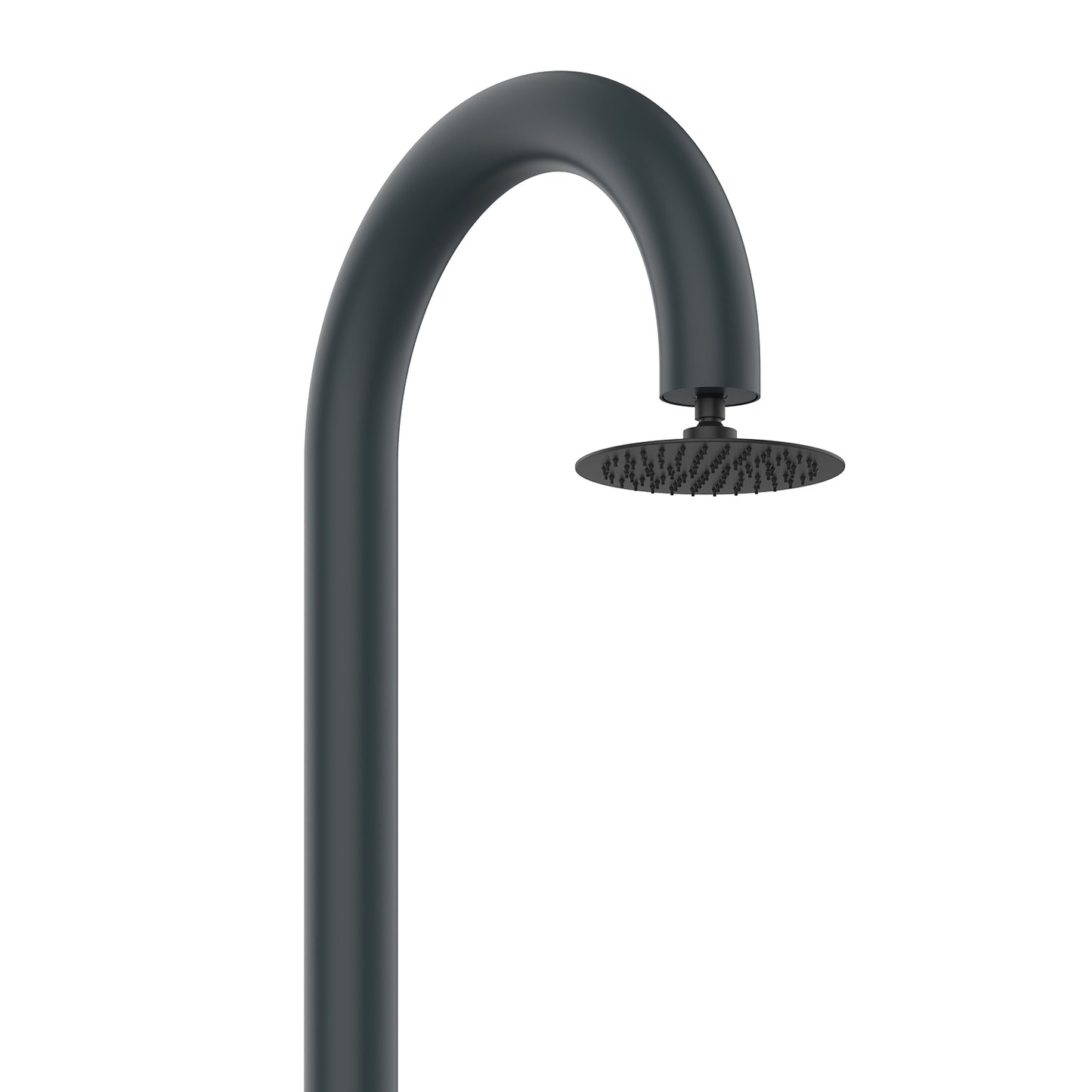 Ducha de aluminio gris con temporizador y lavapiés SINED LUN