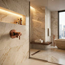 Verander naar de afbeelding Miscelador de ducha Levante en oro rosa: elegancia y durabil 2