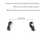 Verander naar de afbeelding Mezclador Murale Inox Sined Levante: Elegancia y Funcionalid 3