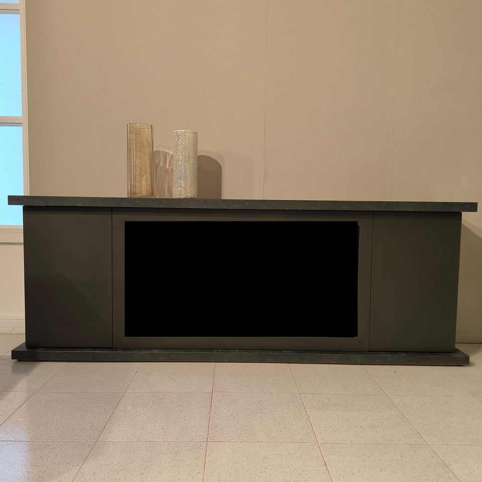 Sined Mobile Arosio 108 Antracita Gris Oscuro Armario De Madera Armario Refinado y Elegante Con Marco y Puertas En Grafito Ral 7022 Encimera y Base En Tacande Para Todos Los Interiores