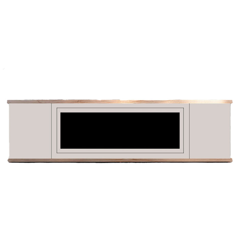 Sined Móveis Arosio 108 Móveis De Madeira Cinza Refinado Cinza Durável e Elegante Móveis Cinza Claro Acabamento Grafite Sian Moldura Cinza e Portas Tampa e Base Em Carvalho Artesanal Para Uso Interior