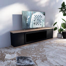 Cambiar a la imagen Armario Chimenea Madera Negra Sined Arosio 108, Diseño Elega 3