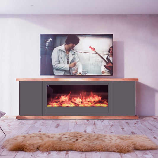 Kit de mueble y chimenea Chimenea eléctrica empotrada en el