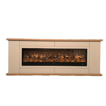 Mueble completo con chimenea eléctrica