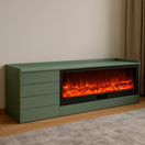 Cambiar a la imagen Descubre el elegante y funcional mueble con chimenea eléctri 2