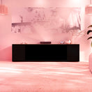 Mudar para a imagem Aparador Negro Para Chimenea Electrica Con Puertas Y Estante 2