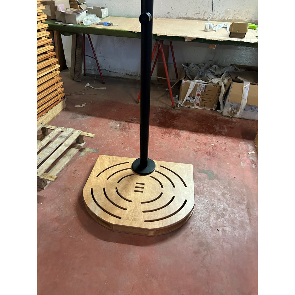 Socle Sined c Boîte Bois Okoumé Pour Douche Extérieure Sined