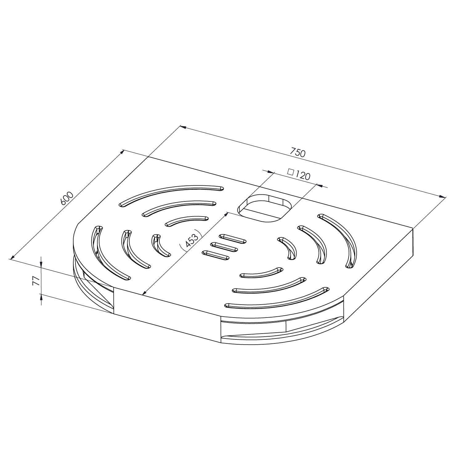 Socle Sined c Boîte Bois Okoumé Pour Douche Extérieure Sined