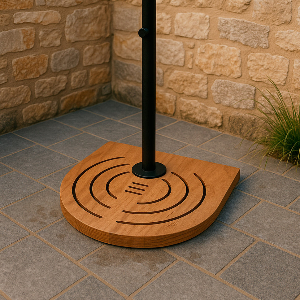 Socle Sined c Boîte Bois Okoumé Pour Douche Extérieure Sined