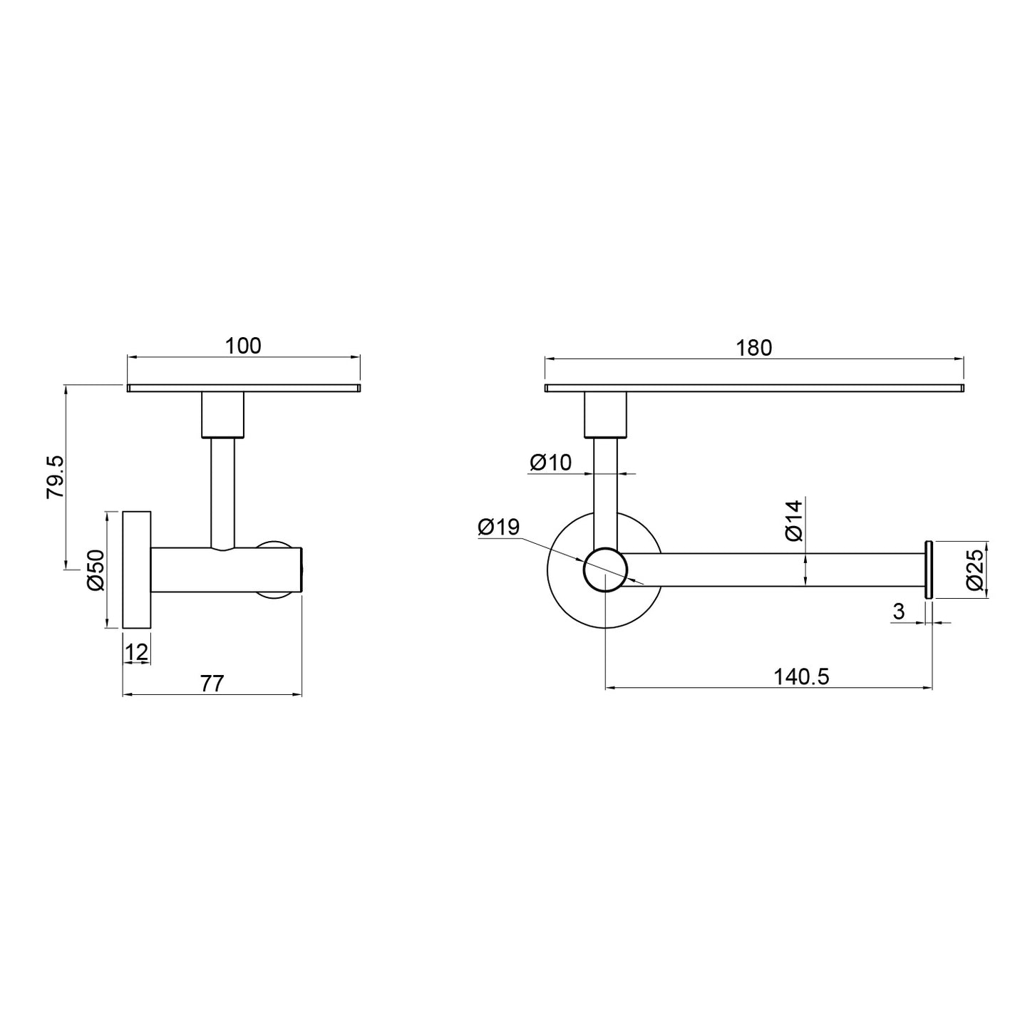Porta rollo inox Levante: elegancia y durabilidad, ¡compra ahora!