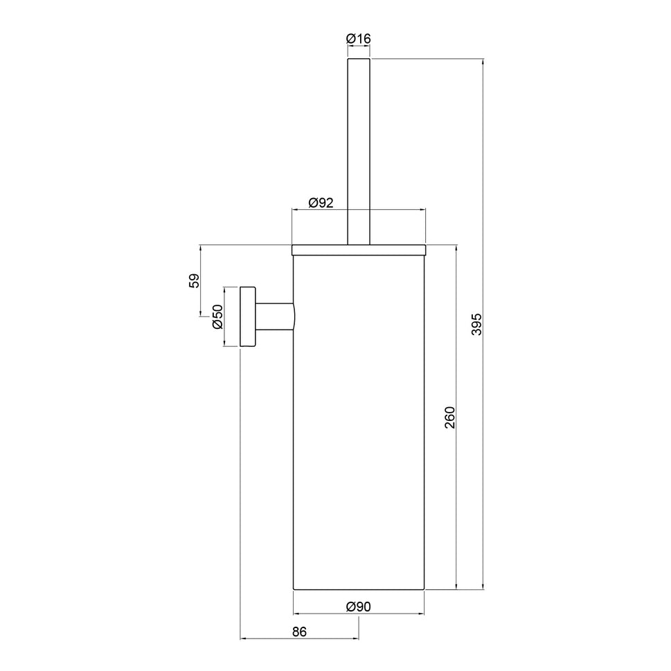 SINED porta scopino con estructura en color oro rosa y acabado en metal resistente para bano diseno funcional y duradero modelo PORTA-SCOPINO-LEVANTE-CANNA-FUCILE
