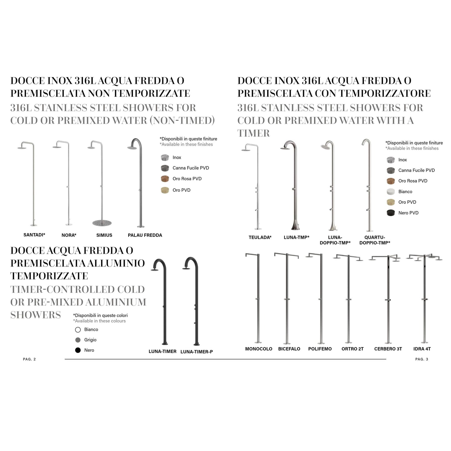 Catálogo Sined 2025: duchas de acero inoxidable y accesorios elegantes
