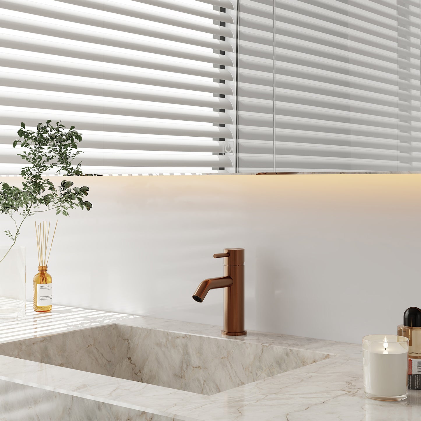 Grifo de bidé SINED LEVANTE Oro Rosa: elegancia y durabilidad