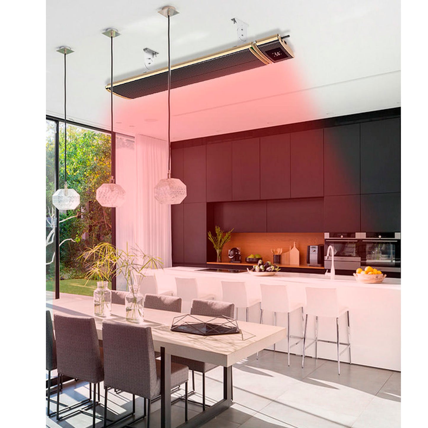 Calefactor infrarrojo WiFi elegante y eficiente con app