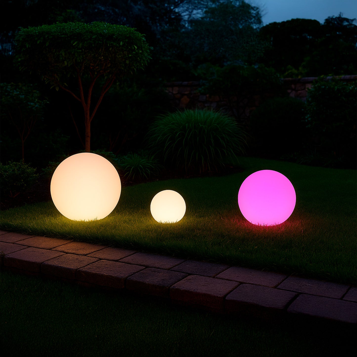 Sfera luminosa led de 30 cm para interiores y exteriores