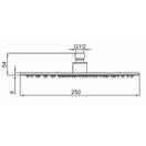 Switch Sined Levante 25 cm Ducha Inox: Elegancia y Durabilidad 4 image