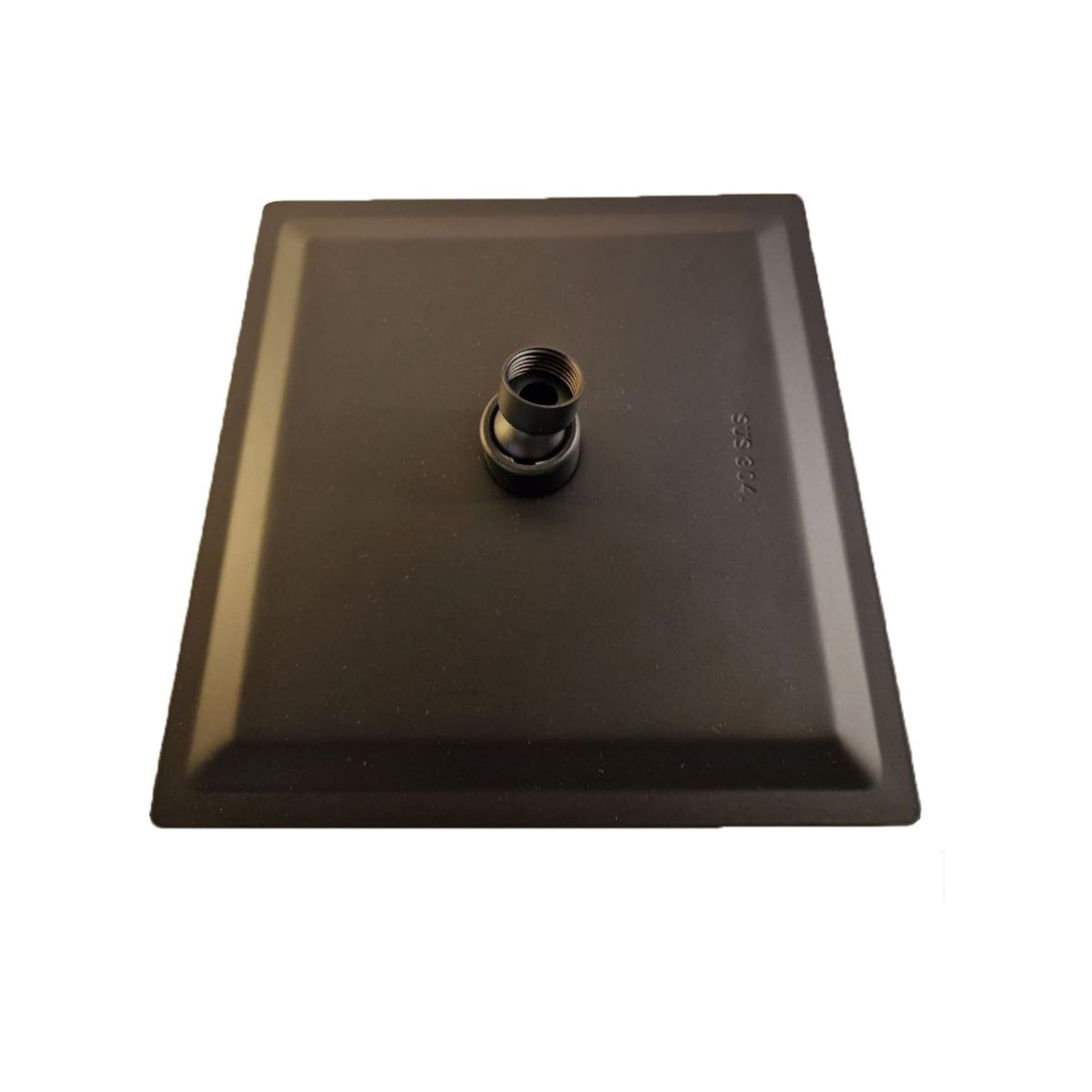 Soffione doccia quadrato 8 in acciaio inox nero, design elegante e resistente