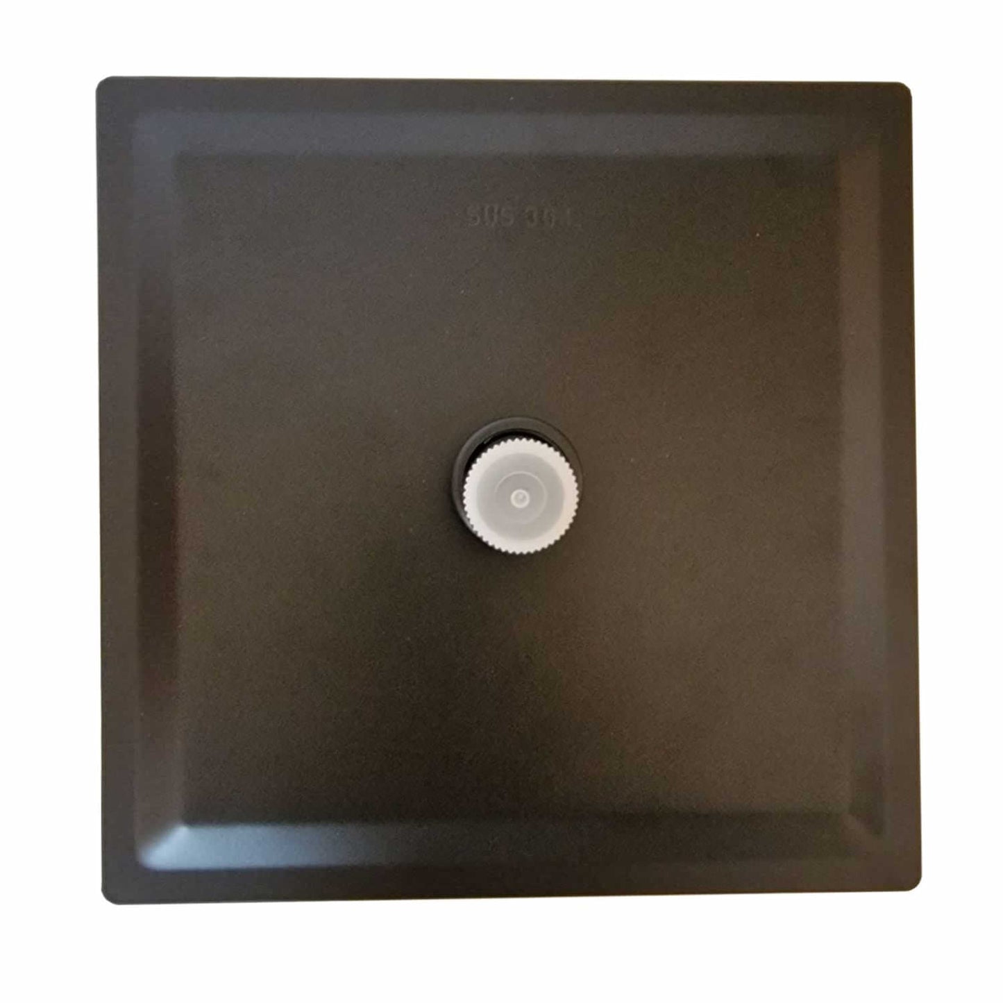 Soffione doccia quadrato 8 in acciaio inox nero, design elegante e resistente