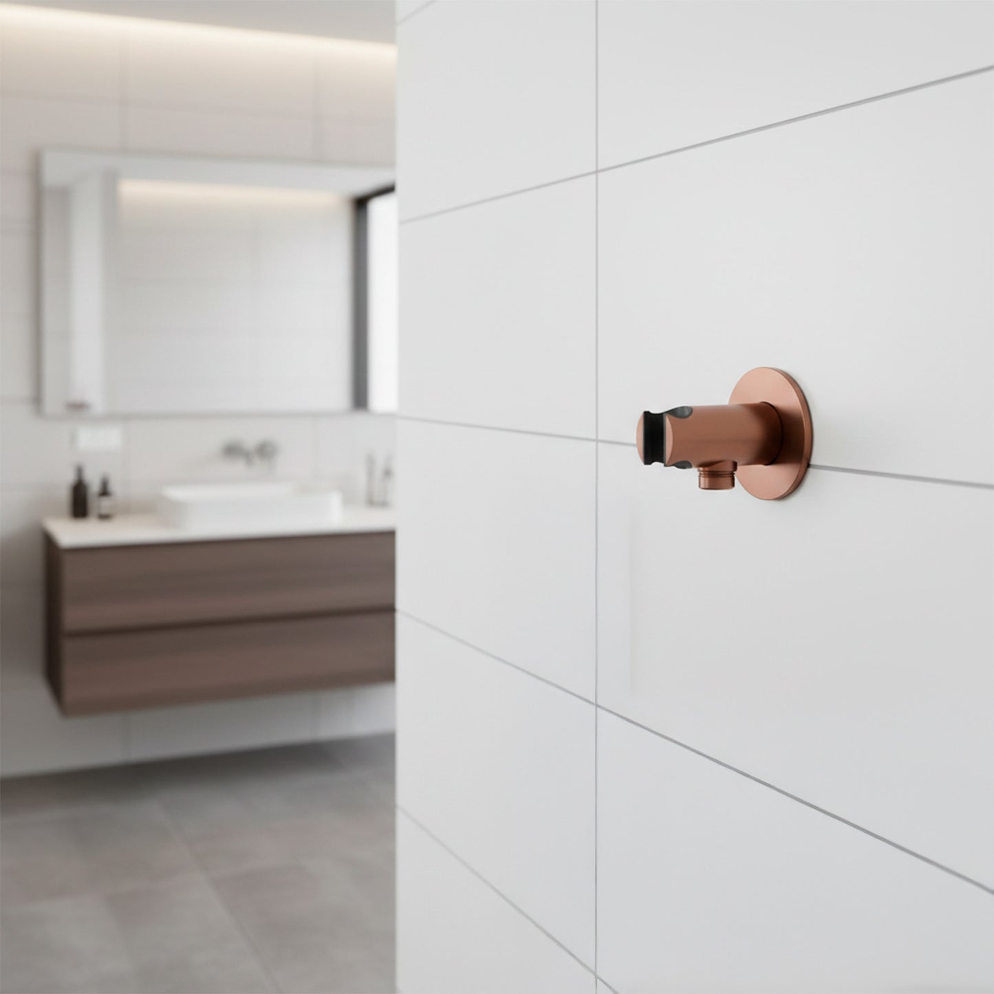 Soporte de ducha Levante oro rosa: elegancia y durabilidad