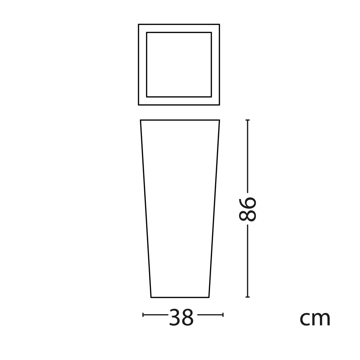 Vaso cuadrado luminoso solar de polietileno, elegante y resistente, ideal para interiores y exteriores. Fabricado en Italia, con garantía y envío rápido. ¡Compra ahora y transforma tu espacio!